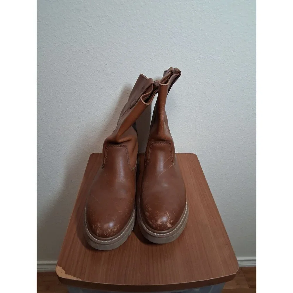 Herman Survivors Leather Boots Seminole Work Western Cowboy Brown Men's Size 8